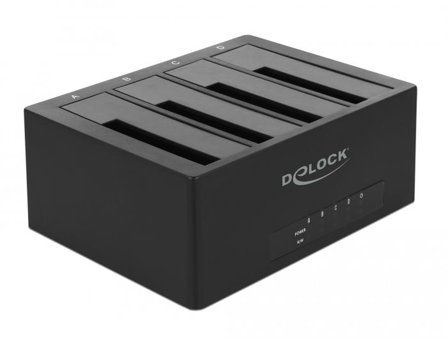 Delock USB Type-C Docking Station for 4 x SATA HDD / SSD - HDD-dokkestasjon - SATA 6Gb/s - USB-C