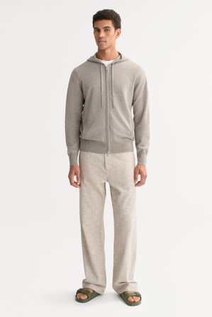 Soft Goat - Men's Zip Hoodie - Cashmere hoodie - M - Greige