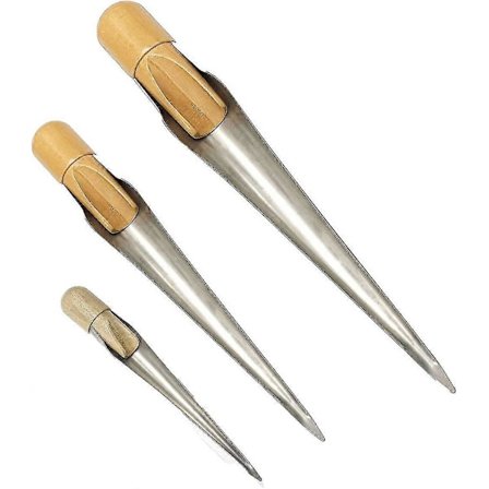 Marine Tau Spleise Spike Fid Med Trehåndtak, Rustfritt Stål For Line Wire Dia 1/8 Til 1/2" Liten, 1/2" Til 1" Medium, 1" Og Opp Stor 3 stk Banmo