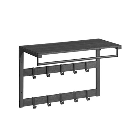 Rootz Wall Garderobe hylde - frakkeholder - opbevaringskroge - Rumbesparende design - 30 cm x 65 cm x 42 cm