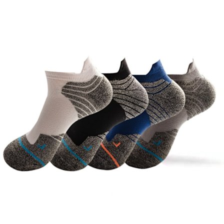 Miesten ja naisten matalavartiset sukat, 4 paria miesten lyhyitä urheilusukkia