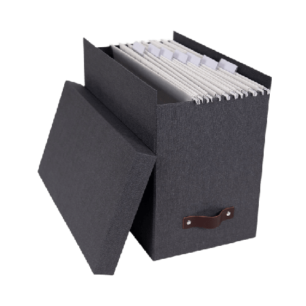 Bigso Box of Sweden Arkivbox inklusive hängmappar Johan Förvaring Svart 35x18,5x27cm