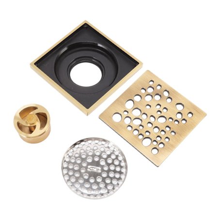 Firkantet gulvafløb i antik stil lugtfrit til badeværelse køkken balkon