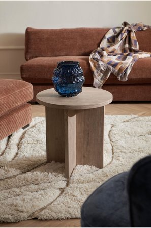 &Home - Sidobord Poppy Ø 50 cm - Vit - Småbord - Från Homeroom