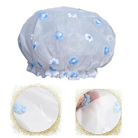 Dobbeltlags Vandtæt Brusehat, Genanvendelig Brusehat, Badehat, Blød Komfort