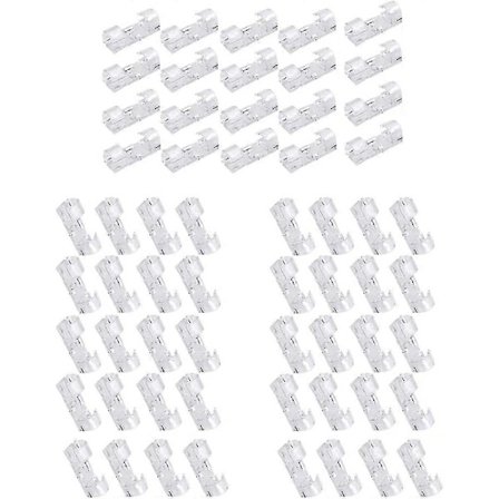 60 stk Selvklebende Kabelklemmer, Justerbare Selvklebende Kabelklemmer, Selvklebende Ledningsorganiseringsklemmer - Transparent
