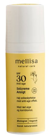 Mellisa Solcreme til ansigt SPF 30 50 ml, Skincare, Solpleje, Solcreme