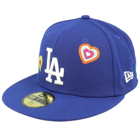 New Era - MLB Blå Keps - Los Angeles Dodgers 59FIFTY Chainstitchheart Royal Fitted @ Hatstore
