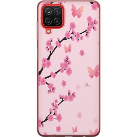 Samsung Galaxy A12 Genomskinligt Skal Blommor