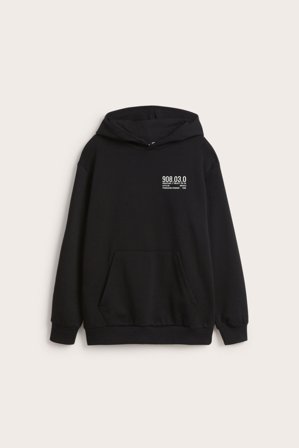 Kappahl | Bluza z kapturem, z nadrukiem | Czarne