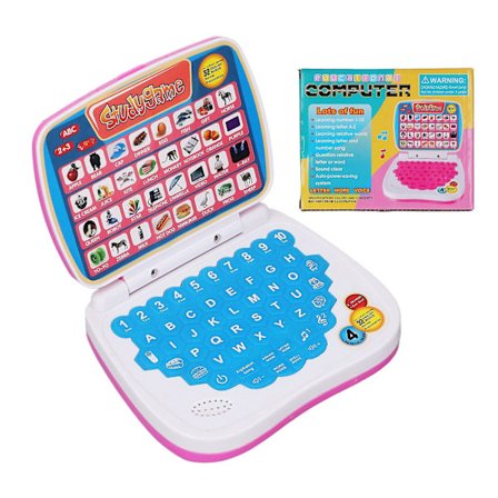 Børnelegetøj Lille Bærbar Computer Til Børn Over 3 År 5 Læringstilstande Opbygge Tænkeevner Engelsk Læring Bærbar Computer Legetøj (FMY)