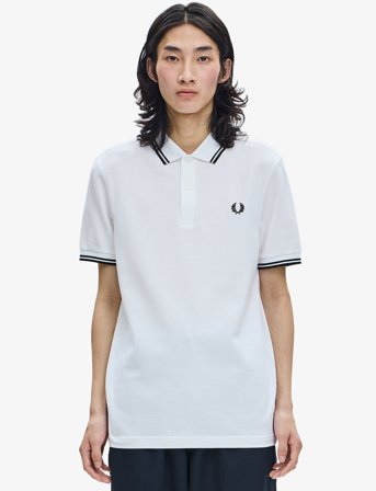Fred Perry Twin Tipped Fp Shirt - White - XL