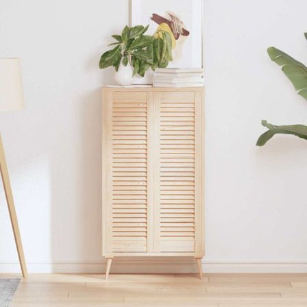 Dörrar till skåp med persienner 2 st 99x29,5 cm massivt furu