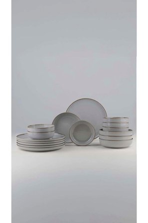 Hermia - Illallisastiasto (18 kpl) Blake - Harmaa - Astiastot - - Homeroom