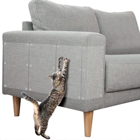Møbelbeskytter til at forhindre katte i at kradse, hjørnebeskytter til sofa, anti-kattekradsetape, sofabeskytter, 10 stk. (17"L x 12"B)