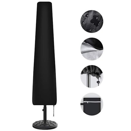 Puutarhapäivänvarjon suojus, halkaisija 2 m 4 m, 420D Oxford -päivänvarjopeite 9–11 jalkaa, K190 x 30/50 cm-XF4-