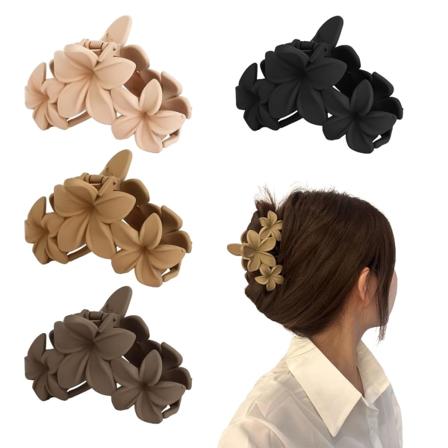 4 kpl kukka hiuspidikettä, mattakynsipidikkeitä naisille, kukkapidikkeet paksulle ohuelle hiukselle, suuret kukka hiuspidikkeet naisille Flower Style 