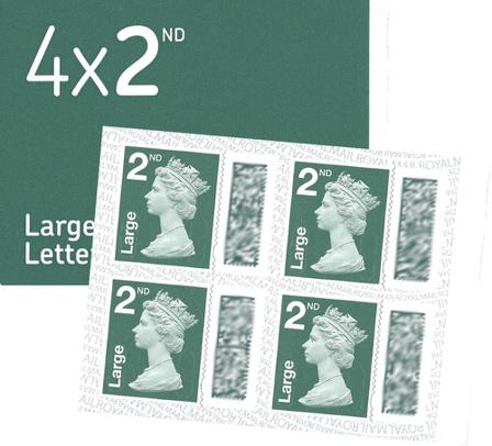 England - Dagligmærker 2022 - Elizabeth II - 4 x 2nd large - Postfrisk hæfte