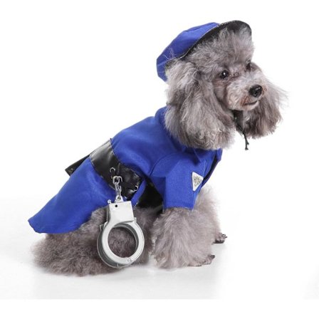 Hunddräkter - Polis Hunddräkt - Roliga Halloween-dräkter - Hund Cosplay-dräkter - Andningsbar och Rolig Valpdräkt - XL (Lämplig för hundar fr...