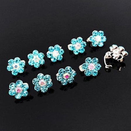 Rhinestone Flower Hårspænder Krystal Pearl hårnåle 3 3