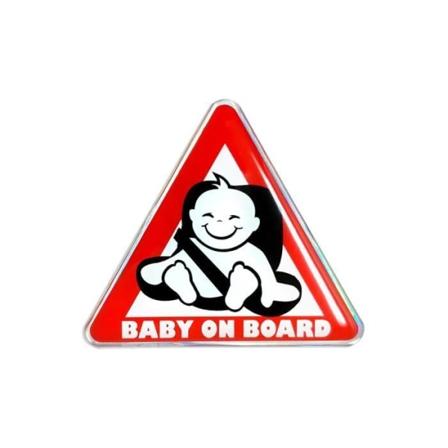 3D-dekal Baby on Board, 68 x 60 mm
