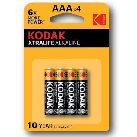 KODAK Pakkauksessa 4 XTRALIFE LR03/AAA alkaliparistoa - 1,5 V