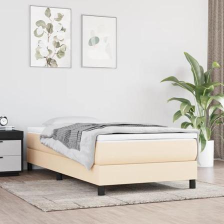 Vidaxl Pocketresårmadrass Gräddvit 100x200x20 Cm Tyg Kräm