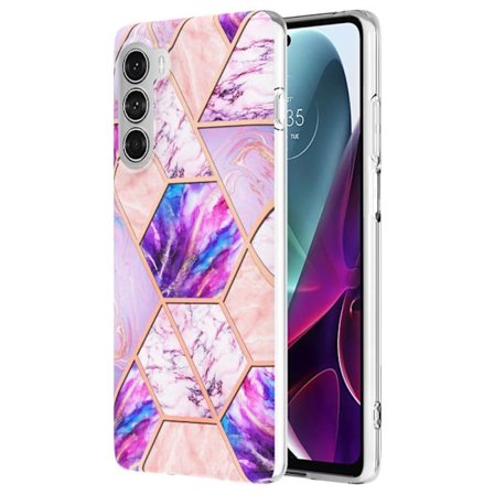 Marble design Motorola Moto G200 5G / Motorola Edge S30 kotelot - Vaaleanvioletti