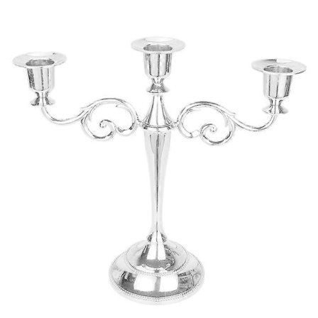 Metallinen 3/5-haarainen kynttilänjalka romanttiseen illalliseen, lomaan, häihin