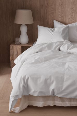 &Home - Påslakanset Heaven i bomull, 2 delar - Vit - Påslakanset - 150X210 - Från Homeroom