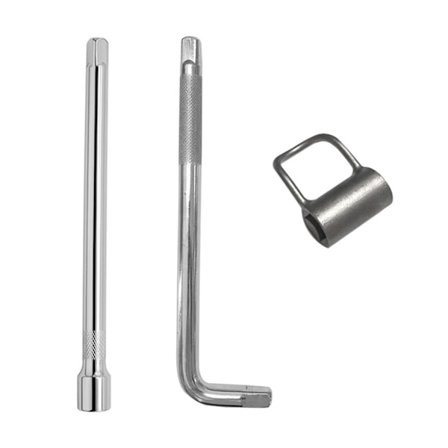 3 stk. Ergonomisk kranverktøysett inkludert bøyd stang for trange rom