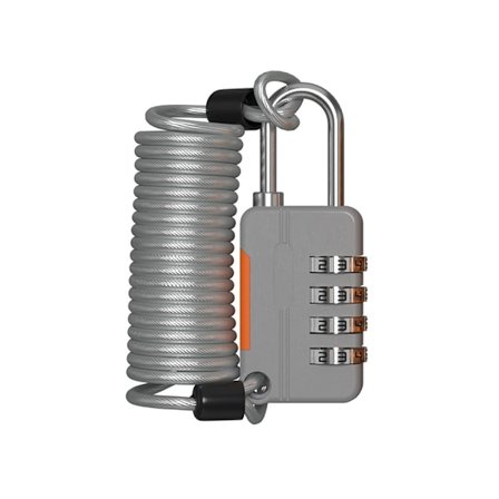 Kombinationskabellås: Beskyt dine ejendele med en stålwire-adgangskodelås Grey