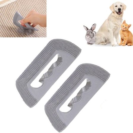 To-delt sett med rengjøringsbørste for dyrehår, hjørnerengjøringsbørste, sofa, seng og tepperengjøringsbørste (13x5,6 cm)