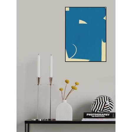 Large Abstract Cut Out In Blue