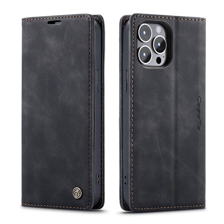 Etui til Samsung S23ULTRA svart flip-skinn med kortspor