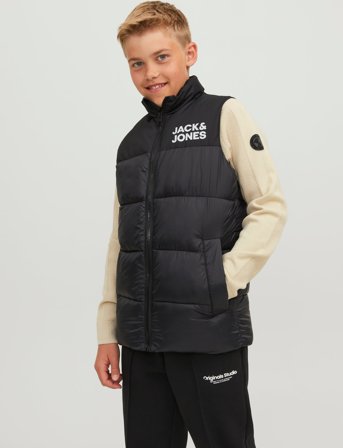Jack & Jones Jjetoby Bodywarmer Collar Sn Jnr - Black - 152