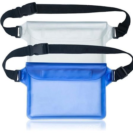 IPX8 Vandtæt Pose - Vandtæt Taske med Justerbar Rem, til Sejlads, Fiskeri, Kajak, Svømning, Telefonbeskyttelse - [Pakke med 2]
