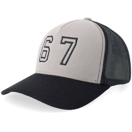 Iconic - Grey - trucker - Cap - 6 7 Six Seven Light Grey/Black A-frame Trucker - Hatstore