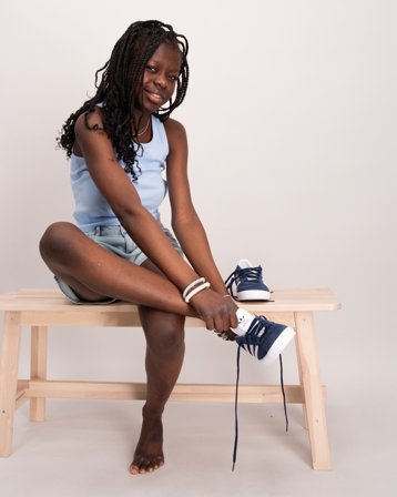 LMTD NLFHINAJA CROP SOLID TANK TOP Blauw Tops/blouses Meisjes - Kids Brand Store