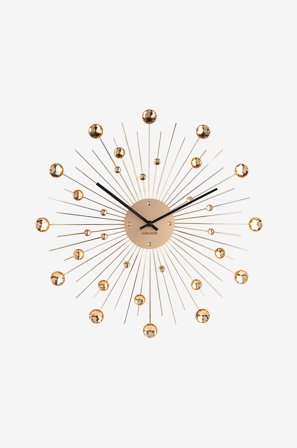 Karlsson - Väggklocka Sunburst Crystal Large - Guld - Väggklockor & bordsur - Från Homeroom