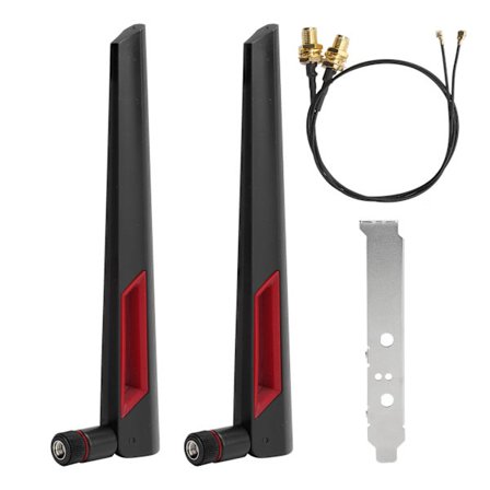 2 kpl IPEX-SMA-liitäntäkaapelia WiFi 2,4 GHz:n langattomalle reitittimelle ulkoisilla antenneilla AC88-antenni