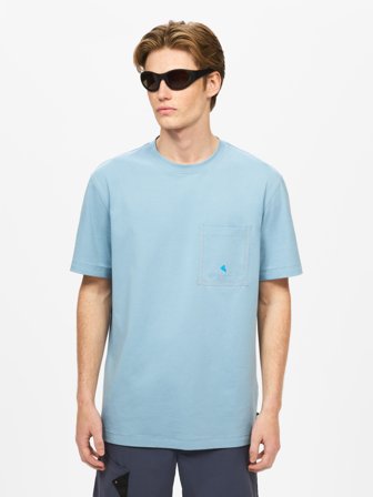 Klättermusen Root Pocket SS T-shirt Herr - Faded Blue - XL
