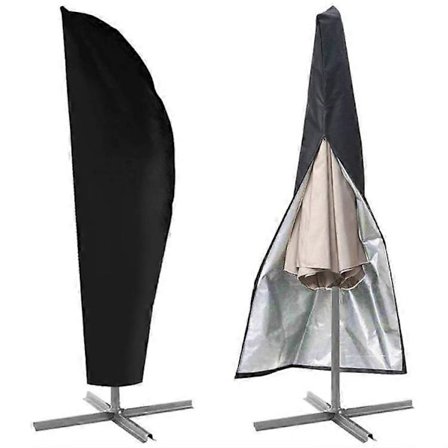 Beskyttelsestrekk for 2-4m fritthengende parasoll, dimensjoner 265 x 40 x 50cm/70cm, vanntett, støvtett, etc.