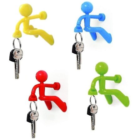 Magnetisk nøgleholder Magnetisk nøglemand Krog Væg nøgleholder Køleskabsmagneter Hjem til enhver