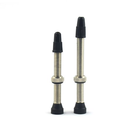 Sarja, jossa 2 sisärenkaatonta venttiiliä - hopeanväriset venttiilit, 45 mm