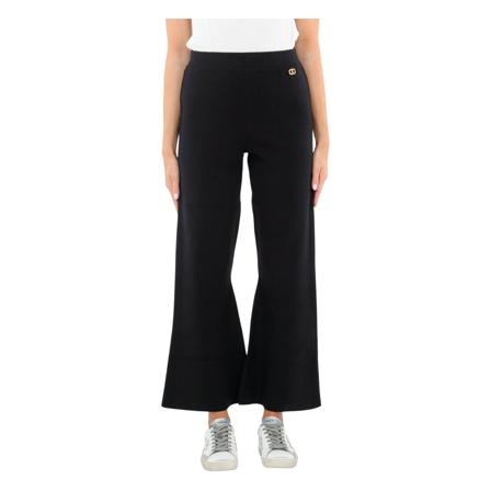 Twinset Wide Byxor svart, Dam Byxor, Dam, Storlek: L