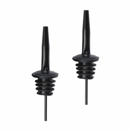 Hot 2025 2-pakning Helle Tut Drypphette Flaske Tut Doserings Tut i Metall Svart svart