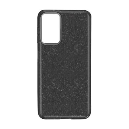 Taske til Samsung Galaxy A03S Glitter Aftagelig Silikone Semi-rigid Sort