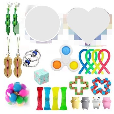 Påsköverraskning Blind Box Kaninset – Pop Bubble Fidget Cube Leksak, Stresslindring, Tryck & Kläm Kul