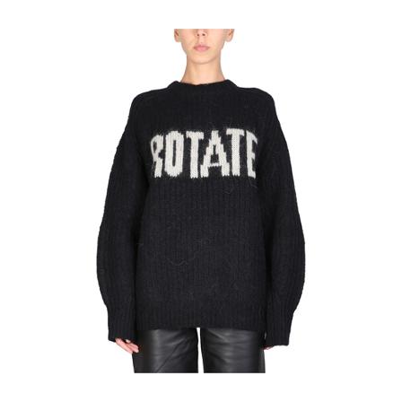 Rotate Birger Christensen - Stickade Tröjor & Koftor - Svart - Dam - Storlek: S, Dam, Storlek: S